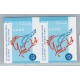 ARGENTINA 2000 GJ 3046P PAREJA DE ESTAMPILLAS NUEVAS MINT VARIEDAD SIN DENTAR, MUY RARA U$ 150